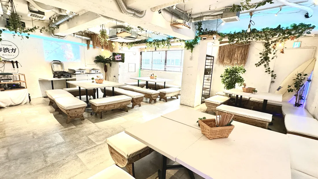 渋谷ガーデンホールの貸切BBQ・パーティーの様子